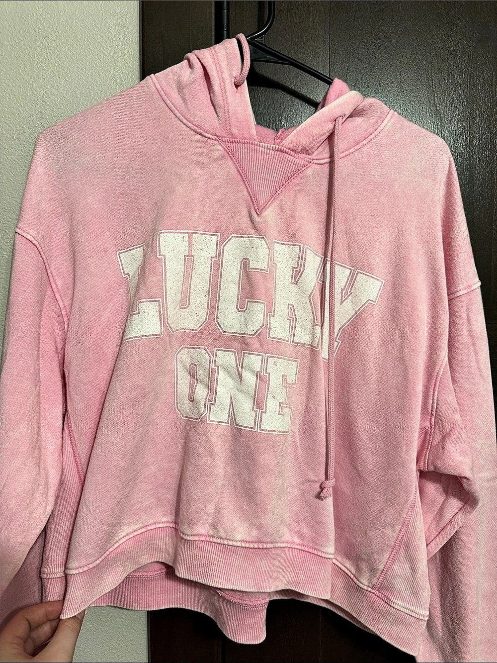 No Boundaries Pink Graphic Hoodie Like New